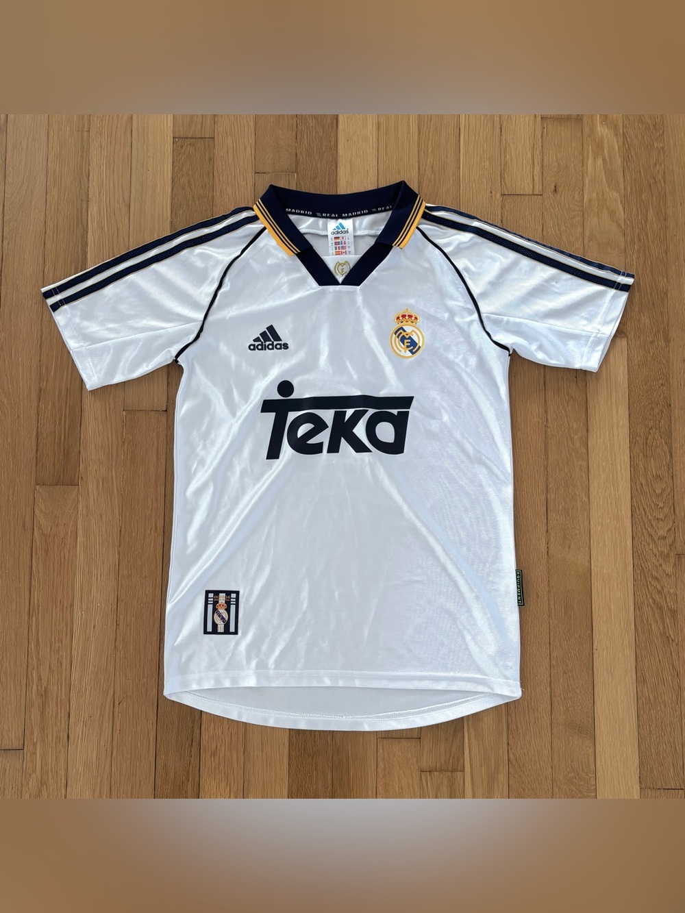 Vintage 1999 2000 Real Madrid Home Jersey Adidas Official Replica Teka Mens S